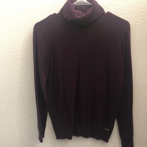 Calvin Klein Deep Purple Turtlenecks Knitwear